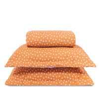 Cobre Leito Casal Padrão Classic Estampado 160 Fios 3 Peças - Poa Terracota