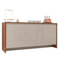 Buffet Aparador Madrid 3 Portas Cedro/Off White - Casa D
