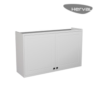 Armário Aéreo MDF Herval Viana, 2 Portas, Branco Ártico, 120 Cm