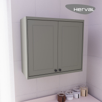 Armário Aéreo MDF Herval Viana, 2 Portas, Verde Hill, 80 Cm
