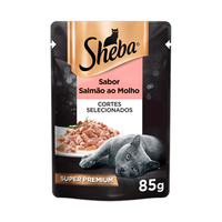 Ração Úmida Sheba Gatos Adultos Sachê Salmão ao Molho - 85 g