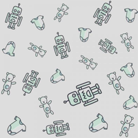 Papel de Parede Kids Robô Ursinho Baby