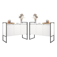 Armario Industrial 3 Portas Balso Conjunto 2 Peças - Branco
