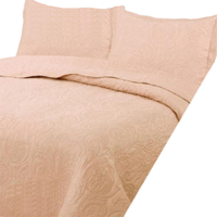 Colcha Queen Bouti Dupla Face 03 Peças - Coral