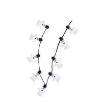 Colar de Led Acessório Halloween com Fantasmas Coloridas 1Pç