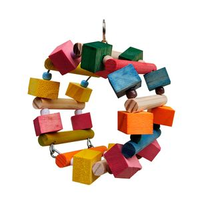 Brinquedo para Aves Roda Colorida Real Brinquedos Pet - Único