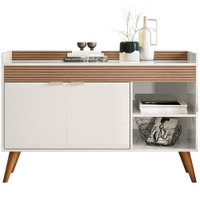 Balcao Aparador Buffet 120 cm 2 Portas Off White Madeira Dmad