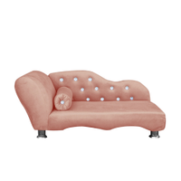 Cama Caminha Divã Pet Veludo Strass Rose Claro Dvinn
