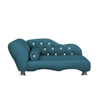 Cama Caminha Divã Pet Veludo Strass Azul Royal Dvinn