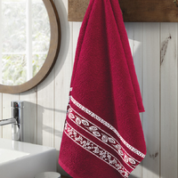 Toalha De Banho Jacquard Premium Fj5439- Vermelho