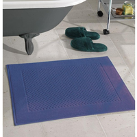 Toalha para Piso Felpudo Liso Prime Azul Escuro