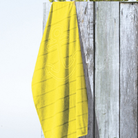 Toalha De Praia Velour Jacquard Liso Amarelo FJ-5150