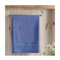 Toalha de Banho Felpudo Liso Jacquard Confort Azul Escuro Dohler