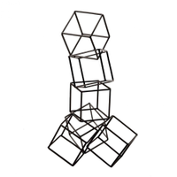 Escultura Decorativa em Metal Preto 23x48x23 cm - D'Rossi