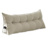 Almofada Para Cabeceira Apoio 195cm Suede Bege - DS Estofados
