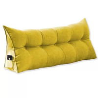 Almofada Para Cabeceira Apoio 160cm Suede Amarelo - DS Estofados