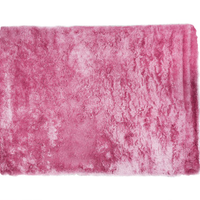 Tapete Quarto Sala Retangular Peludo Felpudo Rosa 50X1M