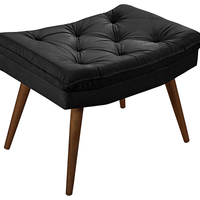 Banqueta Puff Rubi Essencial Estofados Cor Preto