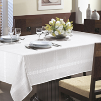 Toalha de Mesa Quadrada 4 Lugares Prática Jardim Branco