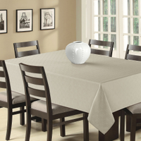 Toalha de Mesa Quadrada 4 Lugares Prática Bem Estar Bege