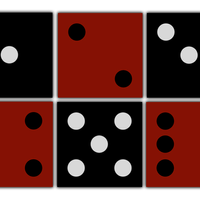 Conjunto Jogo Porta Copos com 6 unidades (2 em 1) com Imã - Dado