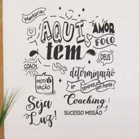 Adesivo de Parede Frase Aqui Tem Amor- Gigante 150x192cm