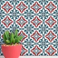 Adesivos de Azulejos Ladrilhos Hidráulicos Modelo 27-10x10cm
