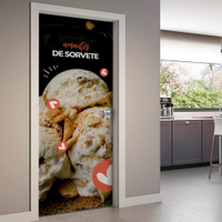 Adesivo de Porta Amantes de Sorvete-63X210Cm