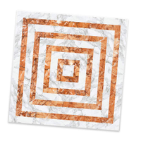 Adesivo para Azulejo Unitário Mármore Laranja e Branco 19-10x10cm
