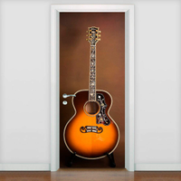 Adesivo para Porta Musica Violão Gibson-93X210Cm