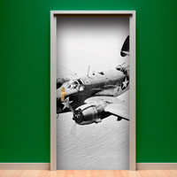 Adesivo para Porta Caça Americano Antigo-63X210Cm