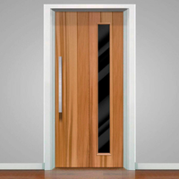 Adesivo para Porta Tema Madeira com Vidro 03-93X210Cm