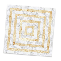 Adesivo para Azulejo Unitário Mármore Dourado e Branco 16-20x20cm