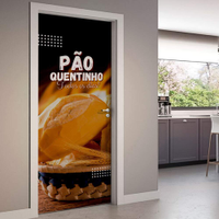 Adesivo de Porta Pão Quentinho-63X210Cm
