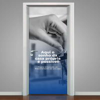 Adesivo de Porta para Imobíliaria Sonho da Casa Própria-83X210Cm
