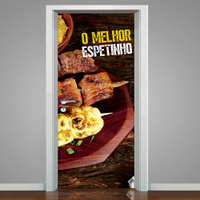 Adesivo de Porta O Melhor Espetinho-73X210Cm