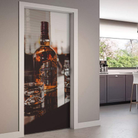Adesivo de Porta Whisky com Drinks-83X210Cm