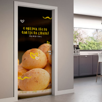 Adesivo de Porta O Melhor Pão de Queijo-73X210Cm