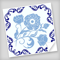 Adesivo para Azulejo Unitário Modelo 292-15x15cm