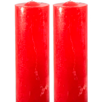Kit 4 Velas 7 Dias Votiva Clássica Vermelha Decorativa 15cm