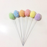 Enfeite Decorativo 24 Ovos De Páscoa Colorido com Haste