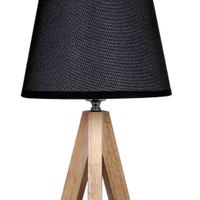 Abajur Luminária Rustica Preta De Mesa 38cm Bivolt 110/220v