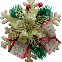 Enfeite Pendente Natalino Laço Arranjo Decoração Natal 15cm
