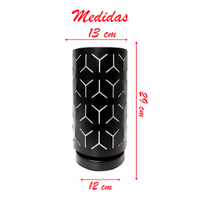 Abajur Luminária Preta De Mesa 29cm Bivolt 110/220v