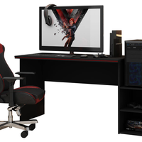 Mesa para Computador Gamer Preto com Vermelho - Gelius Móveis