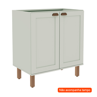Balcão de Cozinha Iluminata 2 Portas Mint 80 cm