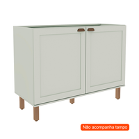 Balcão de Cozinha Iluminata 2 Portas Mint 120 cm