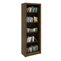 Armário Estante Alto para Escritório Home Office ME4104 MDP Nogal G69 - Gran Belo