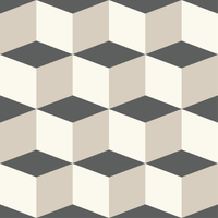 Adesivo De Azulejo Haus For Fun Geométrico Cubos Cinza Preto 15X15
