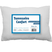 Travesseiro Confort Toque de Plumas Suporte Médio 50x70cm Branco